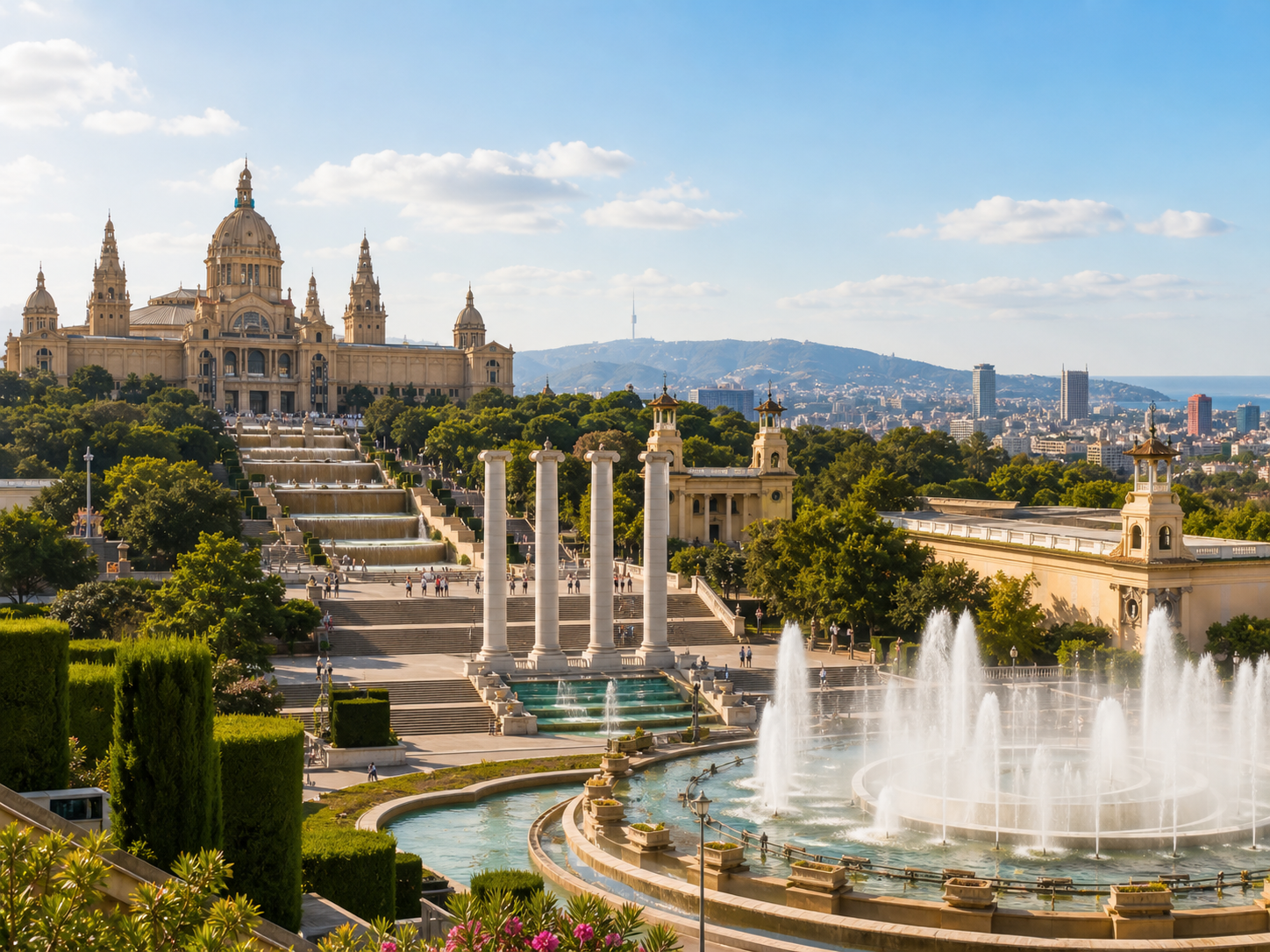 Montjuïc en Barcelona durante una escala de crucero