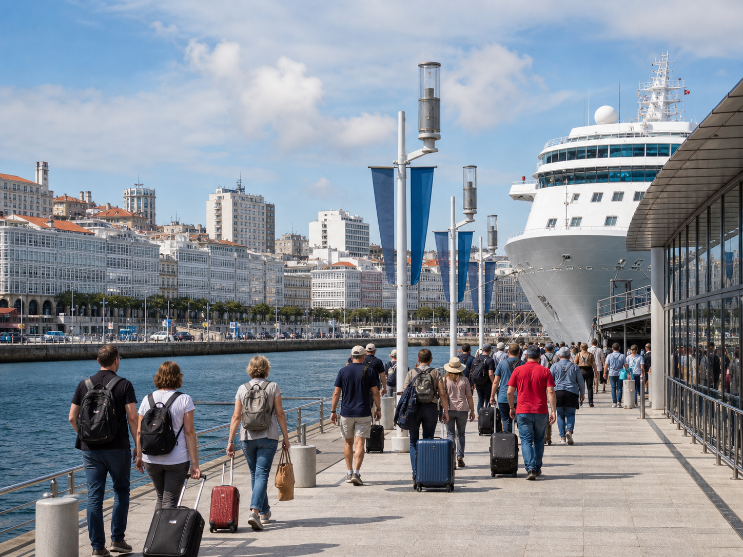 Crucero en el puerto de A Coruna