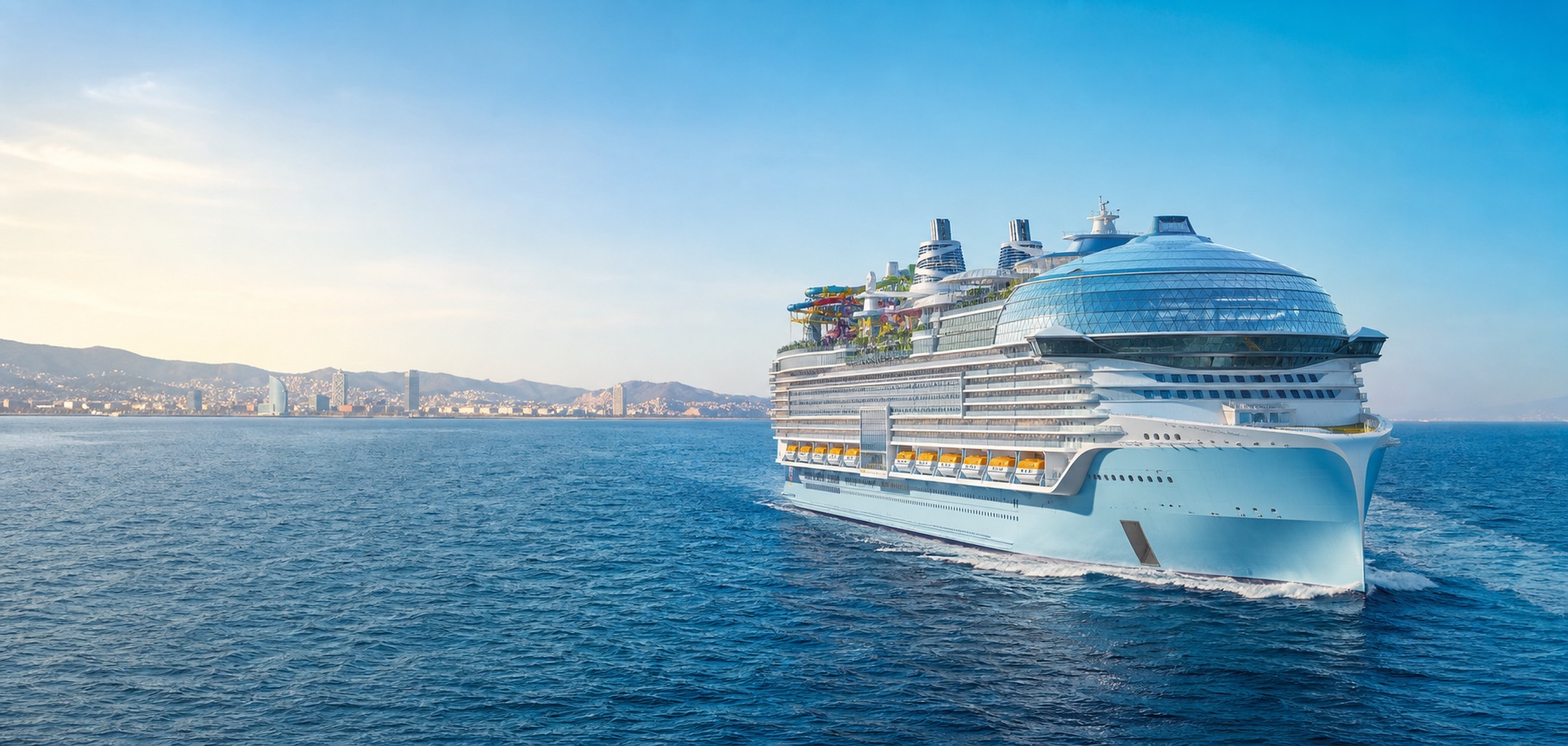 Barco Royal Caribbean navegando