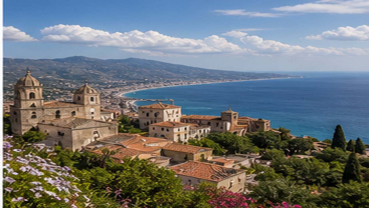 Paisaje siciliano cerca de Messina