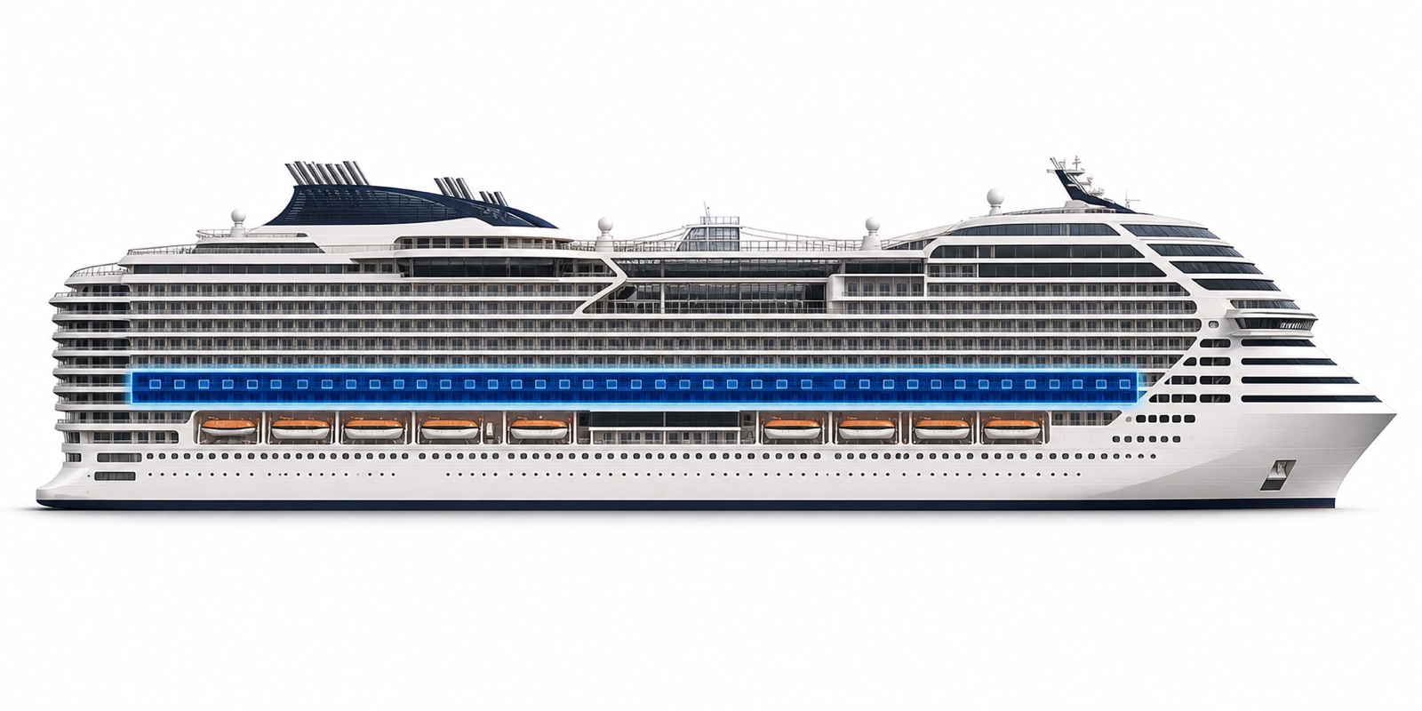 Cubiertas recomendadas para camarote Exterior en MSC World Europa