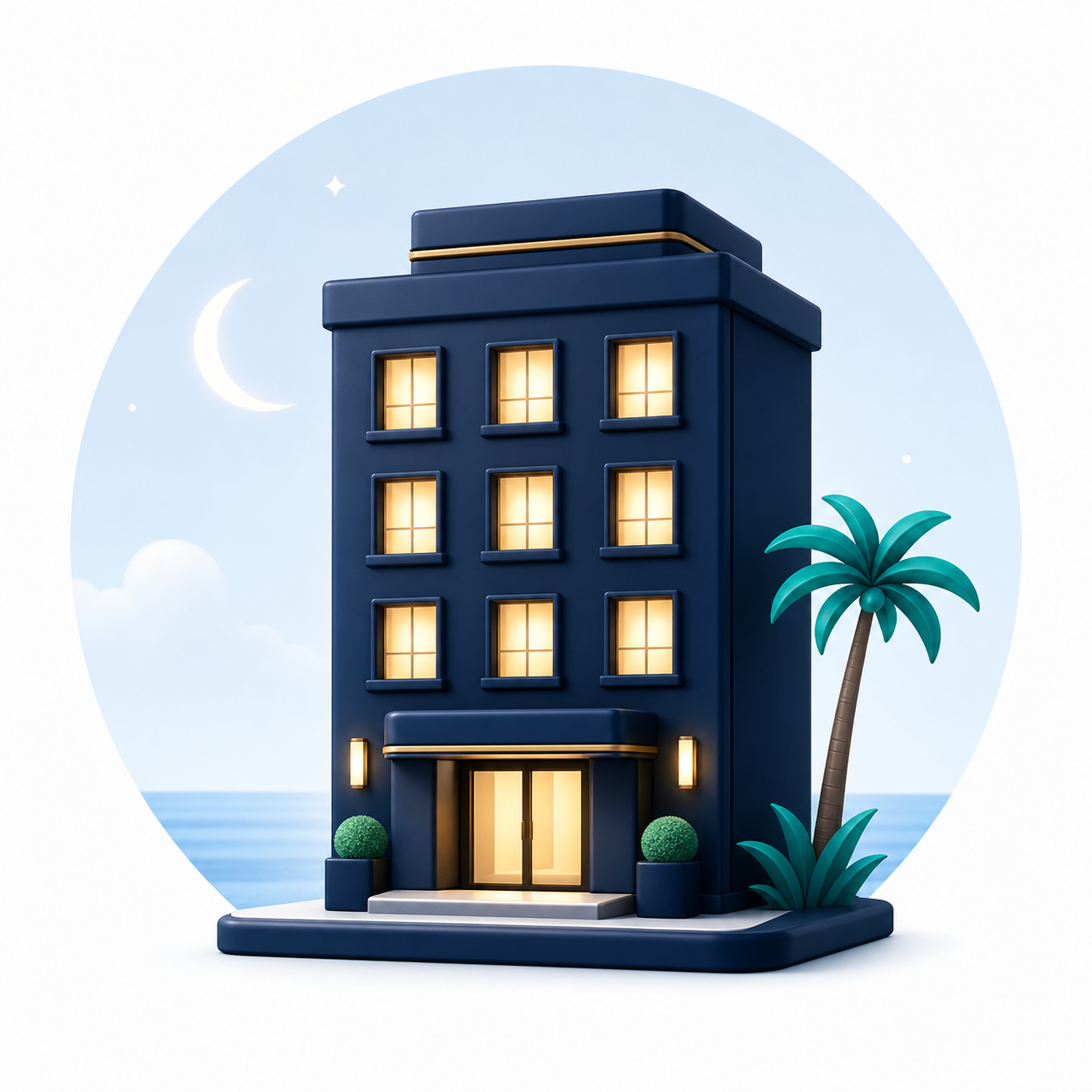 Icono de hotel para dormir en Marsella antes del crucero
